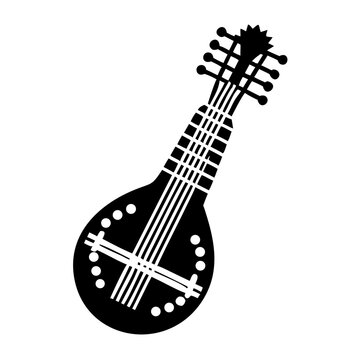 rebab instrument symbol icon silhouette illustration for traditional music cultural heritage and acoustic design