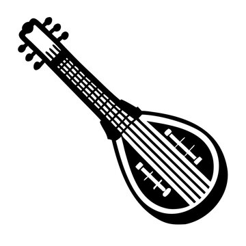 rebab instrument symbol icon silhouette illustration for traditional music cultural heritage and acoustic design