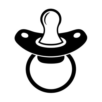 Baby Pacifier Black Silhouette Glyph Icon
