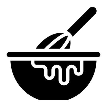 Maxing bowl icon glyph style vector graphic illustration. Suitable for website design, app, template.