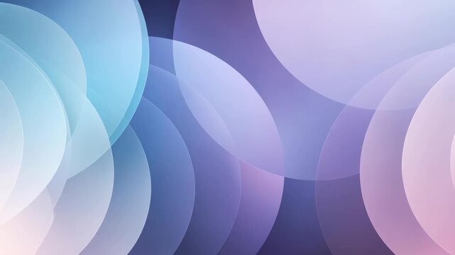 Abstract overlapping pastel circles in gradient style on soft backdrop conveying calm serenity and balance