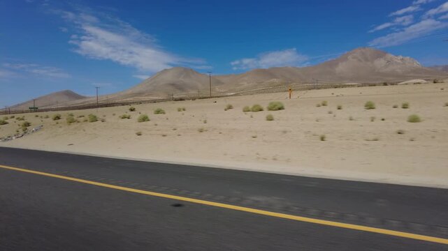 395 Scenic Byway North 2 Red Rock Canyon to Ridgecrest 18 Quarter L MultiCam Driving Plate Sierra Nevada Mts California