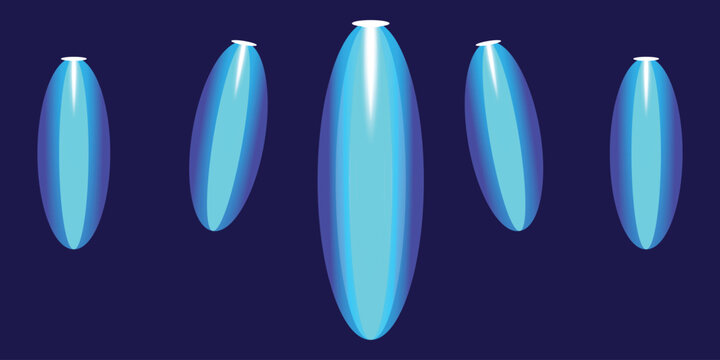 Abstract blue flames a digital illustration of glowing elongated fire shapes on a dark background