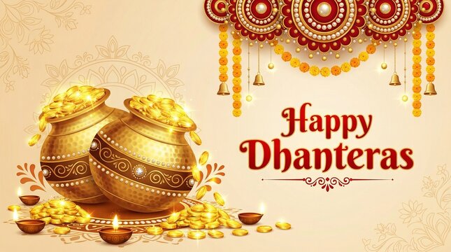 Indian fastival dhanteras celebration poster