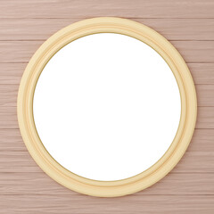 Obraz premium 3D素材_額縁_丸_黄色
