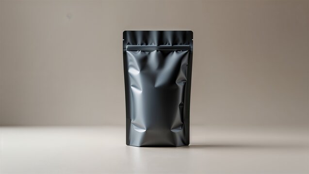 Matte stand-up pouch on clean surface with no text, viewed directly from the front