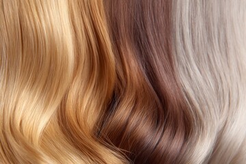 Fototapeta premium a vibrant color palette of hair colors, including blond and brown shades