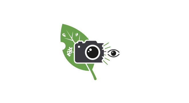 Camera on a green leaf.