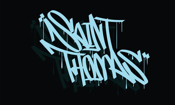 SAINT THOMAS graffiti art style design