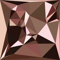 Fototapeta premium Geometric, Polygonal, Faceted Gemstone, Brown Pink Vector Illustration