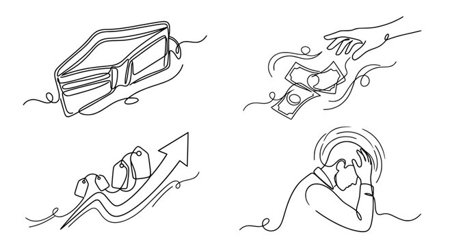 Empty Wallet &ndash; Rising Costs, Inflation and Cost of Living Crisis Concept