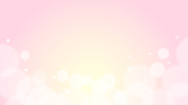 ピンクの発光グラデーション背景 下から広がる光と粒子の幻想的でやわらかいフレーム素材 美容や癒しデザインに最適 16:9