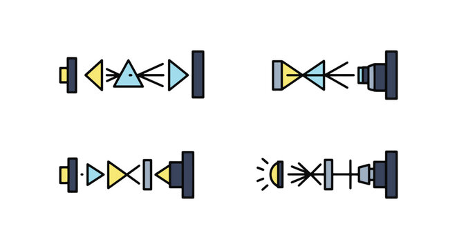 Spectroscope Line art vector simple abstract pattern