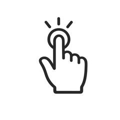 Fototapeta premium Hand cursor clicking button ui element transparent background