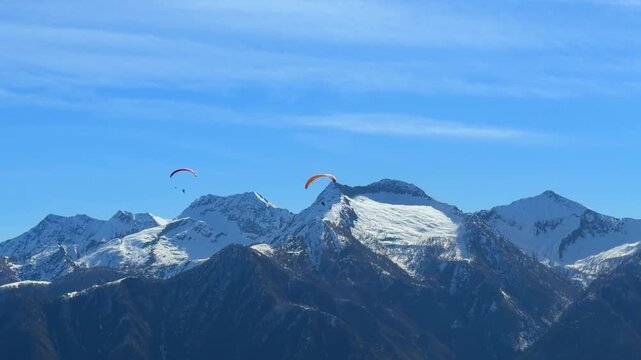 parapandio in valdossola in italia