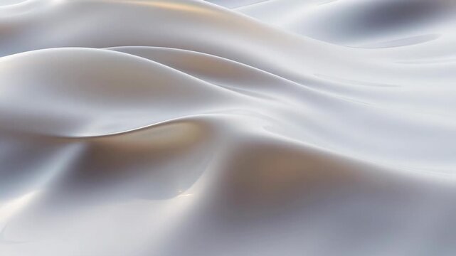 Abstract smooth flowing wave shapes in soft artistic style on a light backdrop, concept of calm elegance