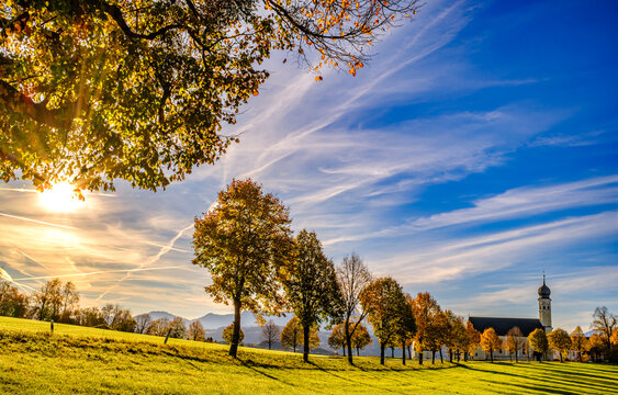 famous church in wilparting - bavaria