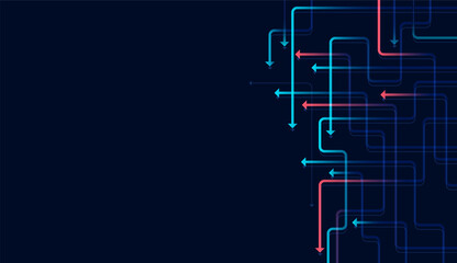 Obraz premium Abstract arrow direction. Business investment to success. financial data graph strategy. Technology background. High speed.