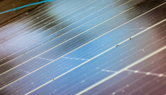 Solar Panels with Sunlight Reflection and Dust Particles