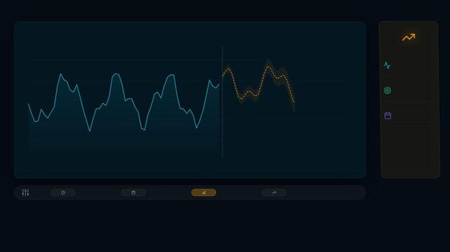Dynamic digital dashboard displaying intricate data patterns, advanced trend analysis, and predictive insights for intelligent pattern recognition and strategic decision-making