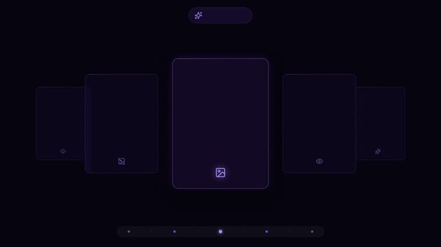 Abstract digital interface with vector-embedded elements and luminous displays, visualizing future network connections in a sleek 3D glass design