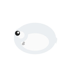 Fototapeta premium Cute Ghost Cartoon Flat Minimal Vector Illustration