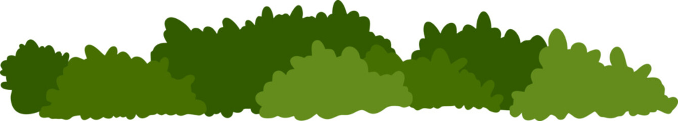Hand darawn Green Bush Vector for Nature and Landscape Design © Angga