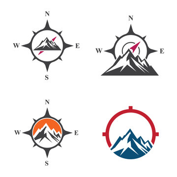 professional kompass logo and symbol with minimalist design
