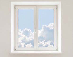 Fototapeta premium 窓の外の雲