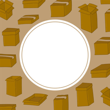 frame of cardboard, delivery box frame background