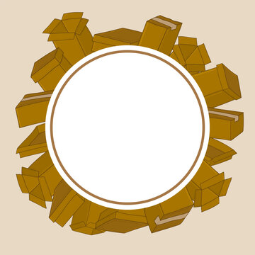 frame of cardboard, delivery box frame background