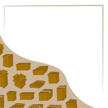 frame of cardboard, delivery box frame background