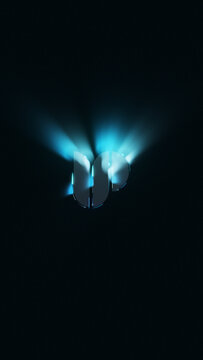 Volumetric Light Logo Reveal Vertical for Mobile Stories and Vibrant Reels