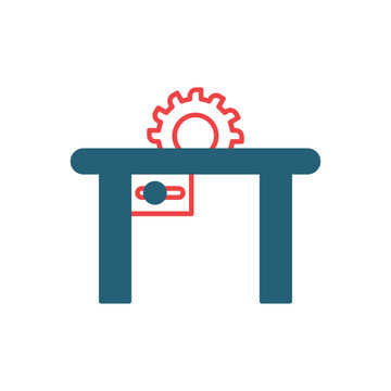 Table Saw Glyph Icon