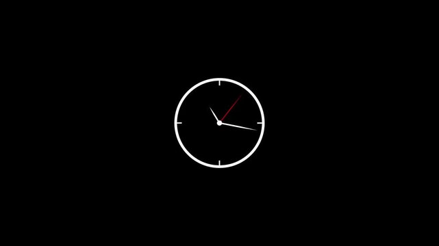 Set of clock icons. Time clock icon set. Wall clock vector icon. day time. Footage. Transparent background. Alpha channel.