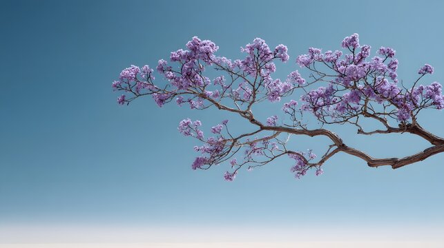 Blooming Jacaranda Tree Against Blue Sky