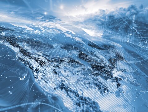 geographic information system with technology background