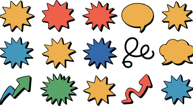 Arrow icons and pointers for navigation and direction