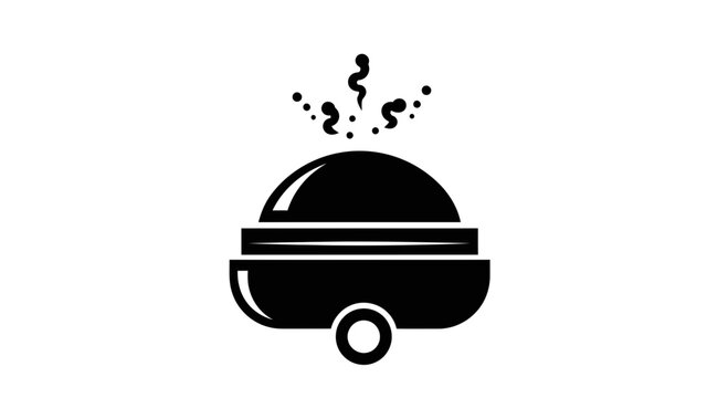 Black Icon of a Barbecue Grill.