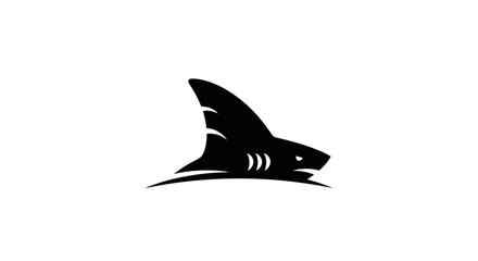 Obraz premium Black silhouette of a flying fish.
