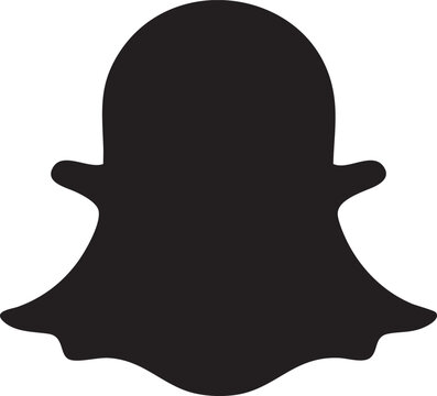 Snapchat logo, ghost icon, social media symbol, vector graphic