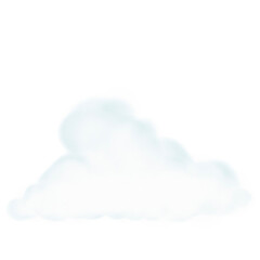 Naklejka premium Hand drawn watercolor cloud illustration isolated on white background