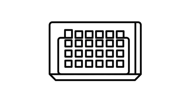 DVI Connector Icon, Digital Visual Interface Port Symbol, Technology Hardware