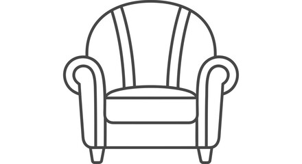 Fototapeta premium minimalist line art illustration of a classic comfortable armchair for home and interior design concepts