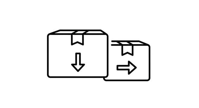 Delivery Boxes Icon: Shipping and Logistics Concept