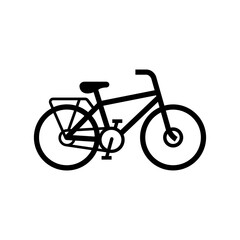 Obraz premium Bicycle vector icon isolated black city bike cycle transport eco ride sign logo.