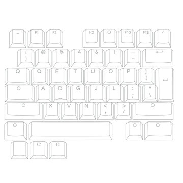 Top view of a mechanical keyboard keycap set layout
