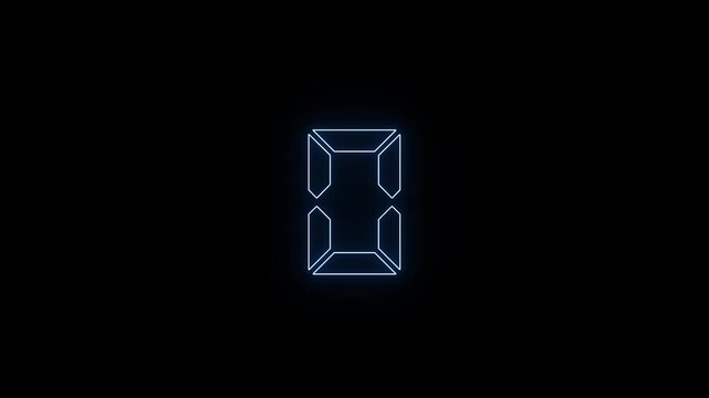 5 second countdown timer animation. neon coolar ful Countdown Timer .