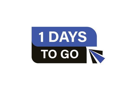 apply stickers now. 1days to go, label the Apply now button.  1days to go, template for the website. chat speech message. Banner promotion illustration vector design.
