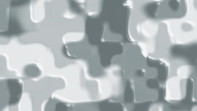 Liquid abstract silver smooth grayscale pattern features rounded shapes with fluid metallic elegance.